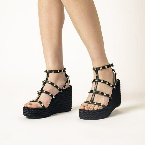 Valentino Garavani Rockstud Ankle Strap Wedge