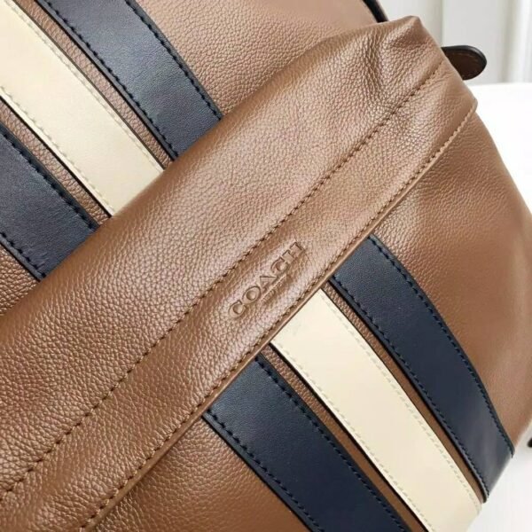 Coach Stripe Leather Backpack