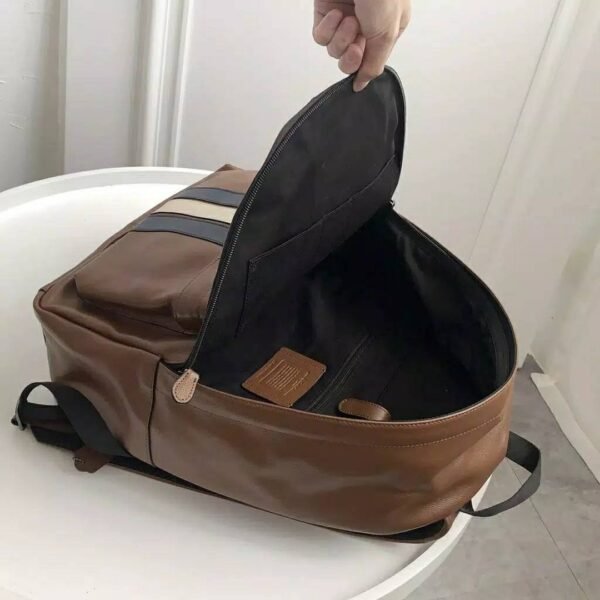 Coach Stripe Leather Backpack