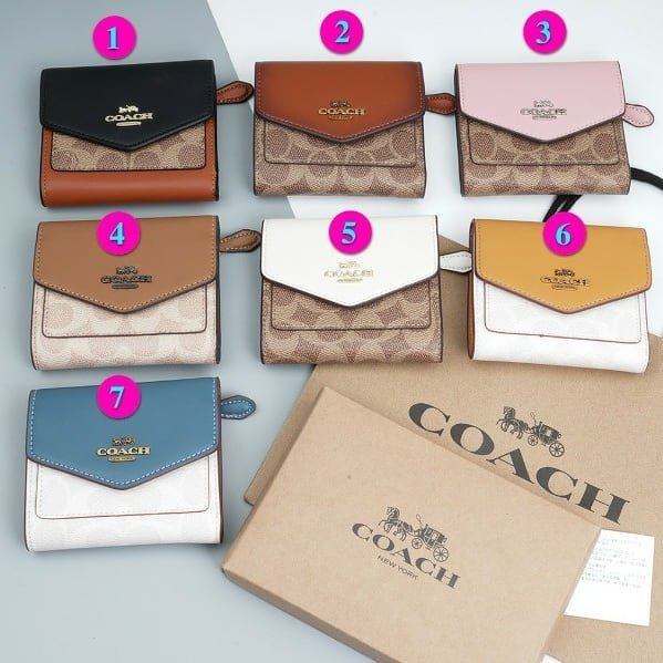 Coach Small Wallet in Colorblock