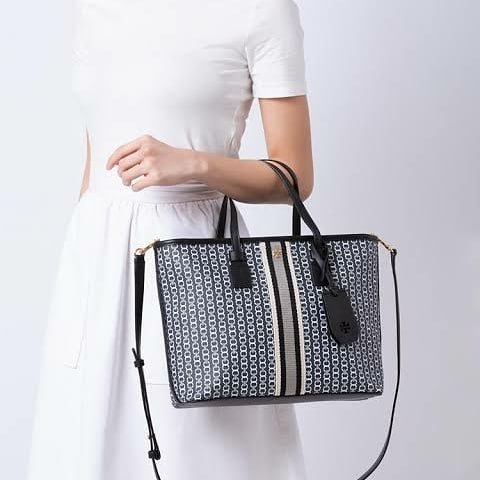 Tory Burch Gemini Link Canvas Tote Bag