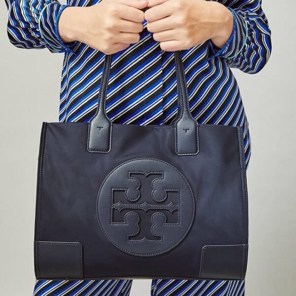 Tory Burch Ella Mini Nylon Tote All Black