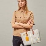 Tory Burch Gemini Link Canvas Applique Tote Bag