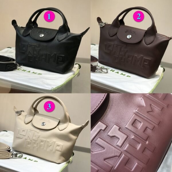 Longchamp Top Handle S Le Pliage Cuir Brandy