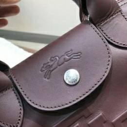 Longchamp Top Handle S Le Pliage Cuir Brandy