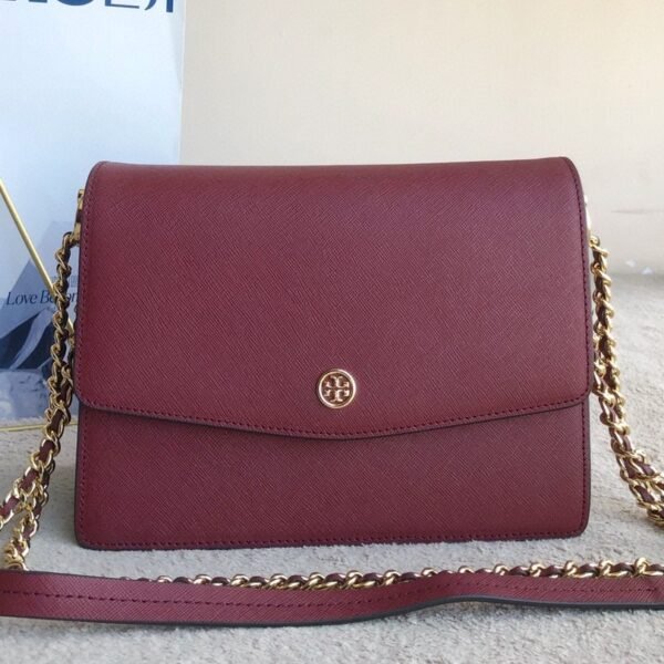Tory Burch Robinson Convertible Shoulder Bag Red