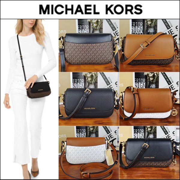 Michael Kors Signature Beford Large Flap Crossbody Bag