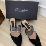 Embellished Strap Mules
