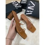 Zara Slingback Wooden Heels