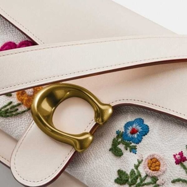 Coach Signature Floral Embroidery Tabby Shoulder Bag