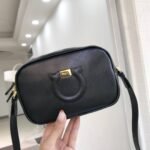 Salvatore Ferragamo Gancini Leather Camera Bag