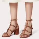 Valentino Rockstud Ankle Strap Sandal