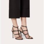 Valentino Rockstud Calfskin Ankle Strap Sandal