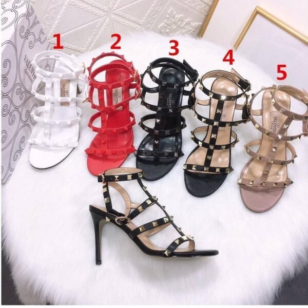 Valentino Rockstud Calfskin Ankle Strap Sandal