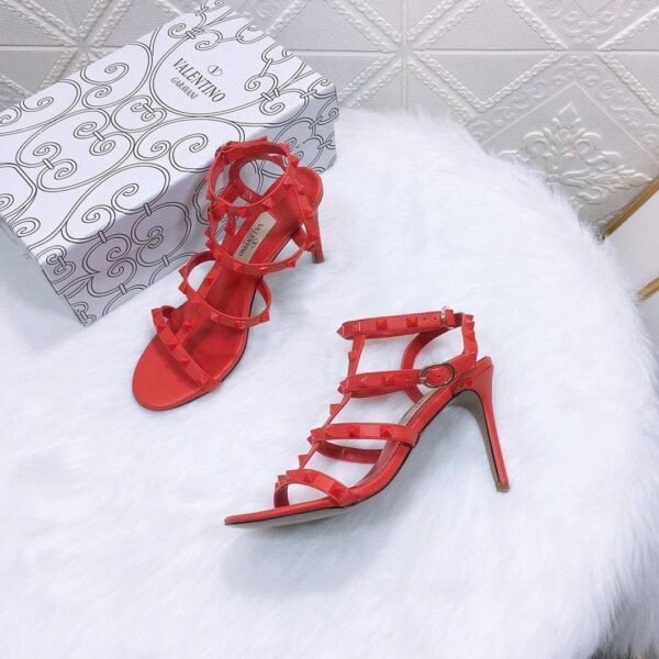 Valentino Rockstud Calfskin Ankle Strap Sandal
