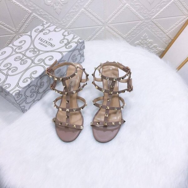 Valentino Rockstud Calfskin Ankle Strap Sandal