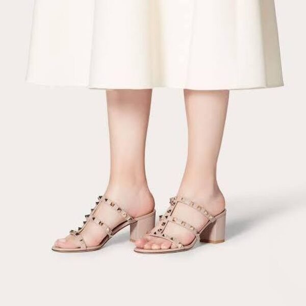 Valentino Rockstud Calfskin Leather Heels