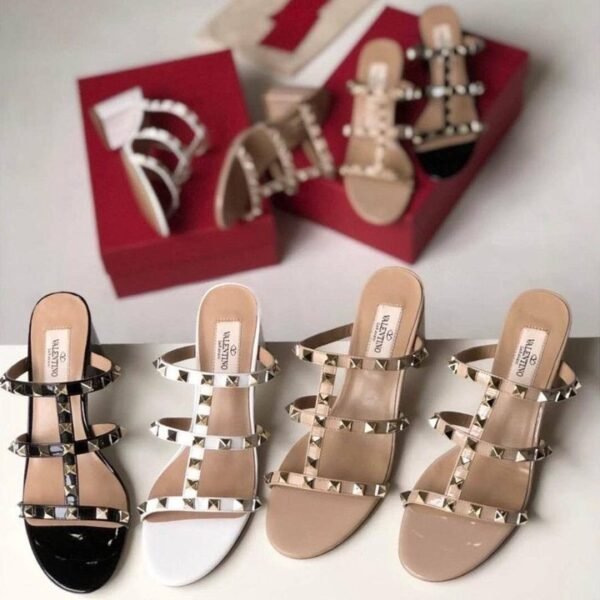 Valentino Rockstud Calfskin Leather Heels