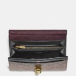 Coach Cassidy Turnlock Medium Wallet In Signature Canvas