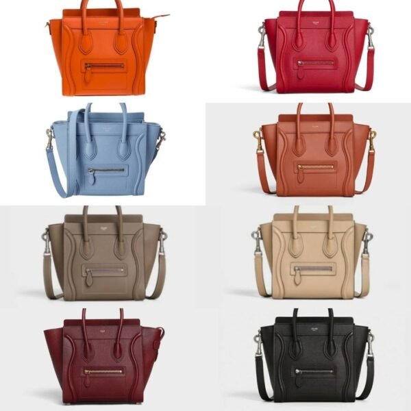 Celine Nano Luggage Bag in Drummed Calfskin
