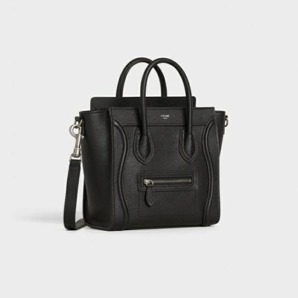 Celine Nano Luggage Bag in Drummed Calfskin