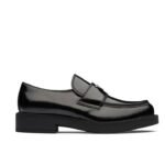 Prada Brushed leather loafers