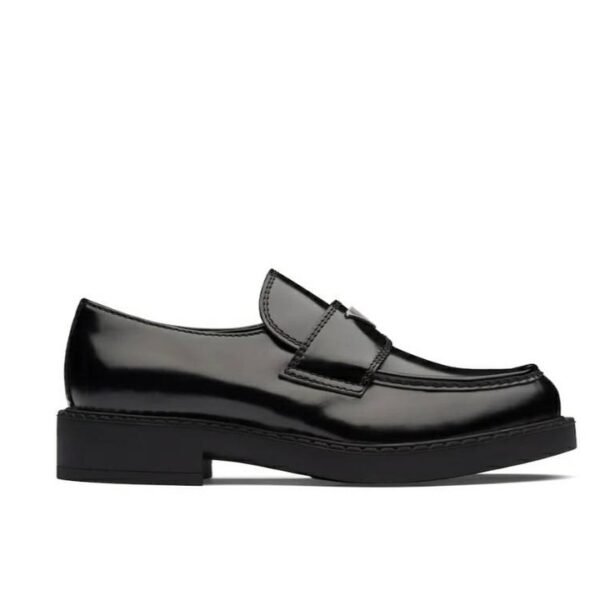 Prada Brushed leather loafers