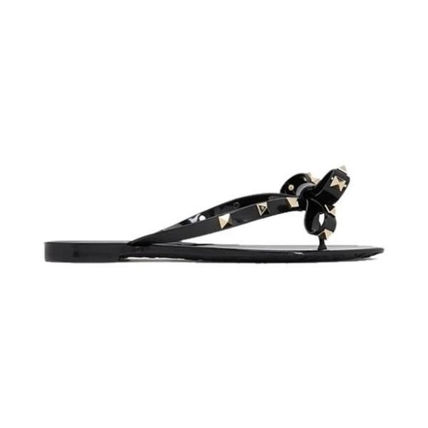 Valentino Rockstud Thong Jelly Bow Sandals