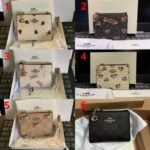 Coach Signature Snap Card Case Wallet