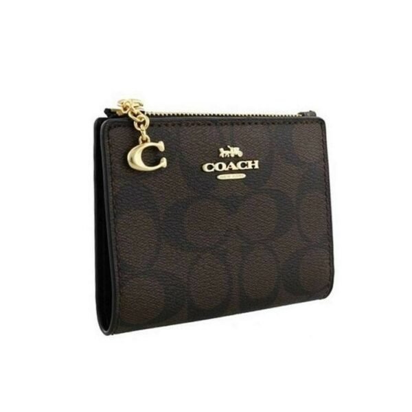 Coach Signature Snap Card Case Wallet