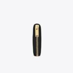 Yves Saint Laurent Monogram Zip Around Wallet Embossed Leather