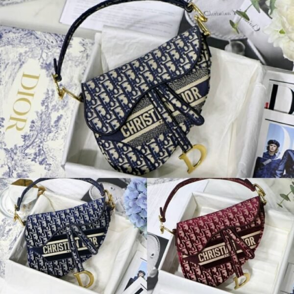 Christian Dior Saddle Bag Oblique Embroidery