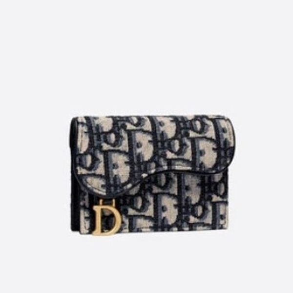 Christian Dior Saddle Flap Card Holder