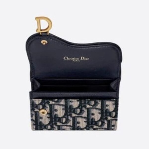 Christian Dior Saddle Flap Card Holder