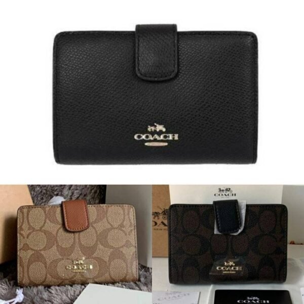 Coach Medium Crossgrain Zip Wallet