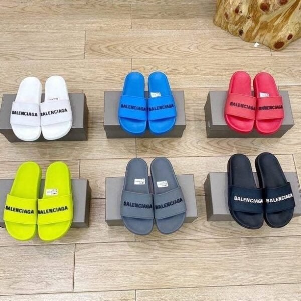 Balenciaga Logo Pool Slides