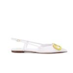 Valentino Vlogo Signature Calfskin Slingback Ballet Flat