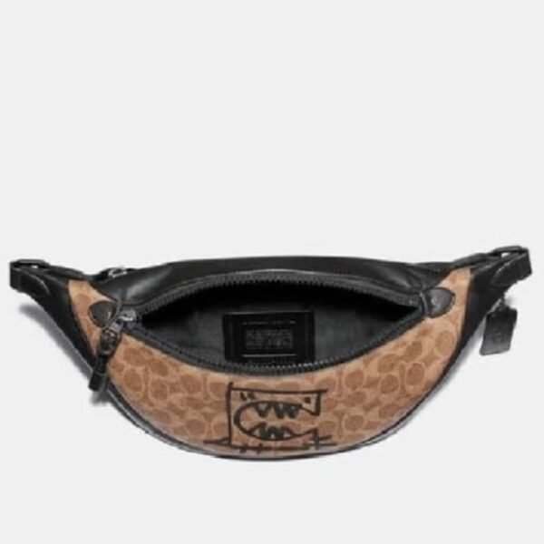 Coach Rivington Belt Bag In Signature Canvas With Rexy
