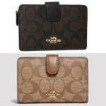 Coach Medium Corner Zip Wallet In Signature Canvas