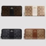 Coach Accordion Zip Wallet In Signature Canvas
