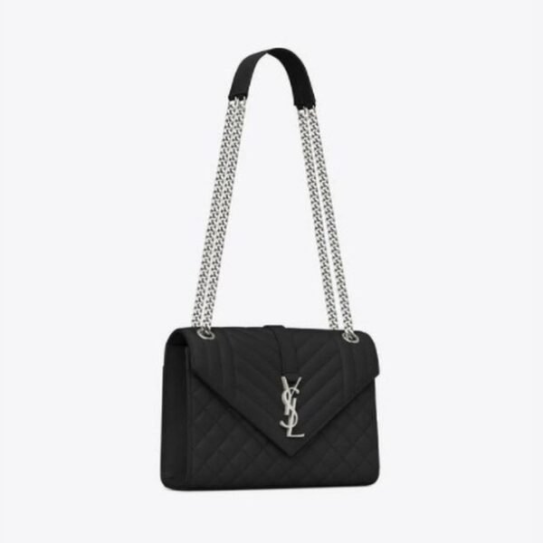 Yves Saint Laurent Envelope Medium Bag in Mix Matelasse Grain De Poudre Embossed Leather