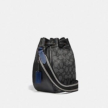 Coach Drawstring Marble Bag In Signature Jacquard