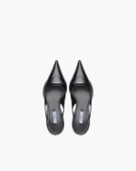 Prada Brushed leather slingback pump