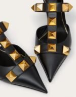 Valentino Roman stud leather mules