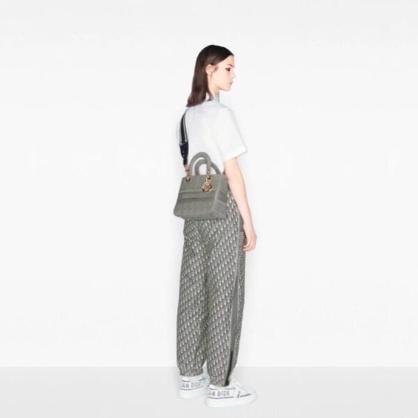 Christian Dior Lady D-Lite Embroidered Canvas