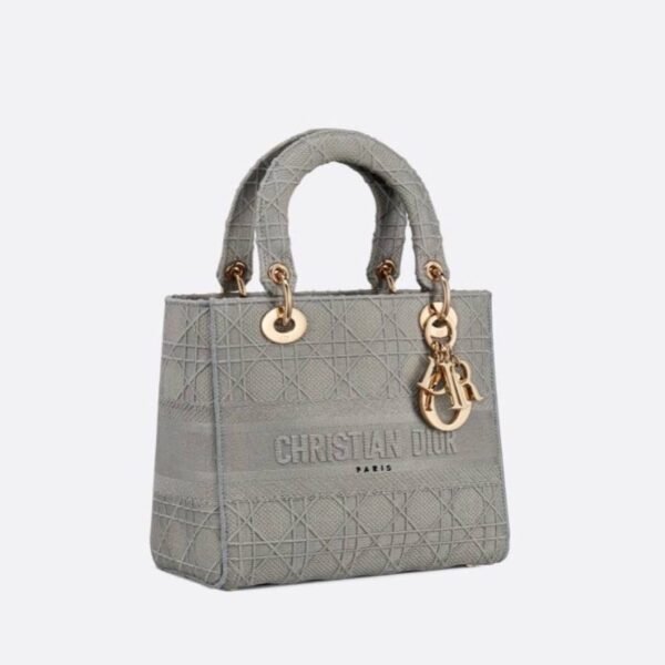 Christian Dior Lady D-Lite Embroidered Canvas