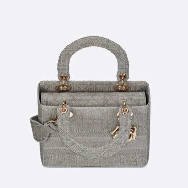 Christian Dior Lady D-Lite Embroidered Canvas