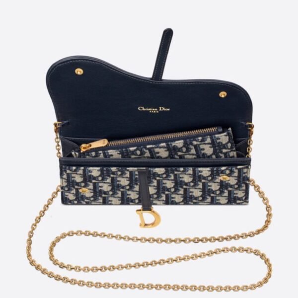 Christian Dior Long Saddle Wallet on Chain
