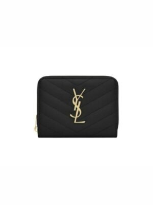 Yves Saint Laurent Monogram Compact Zip Around Wallet
