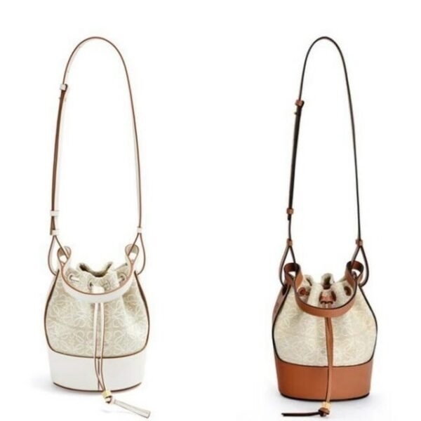 Loewe Baloon Bag In Anagram Jacquard and Calfskin